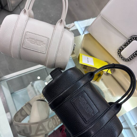 NWT！NEW！Marc Jacobs Mini Duffle Bag -WHITE  Pebble Leather Women - Picture 5 of 11